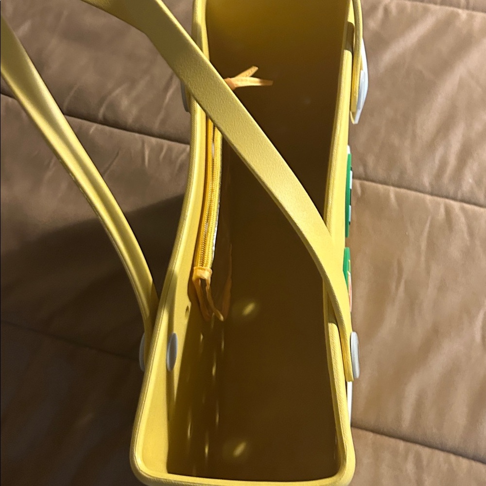 BOGG BAG Yellow Tote with Sports Theme - Picture 2 of 4